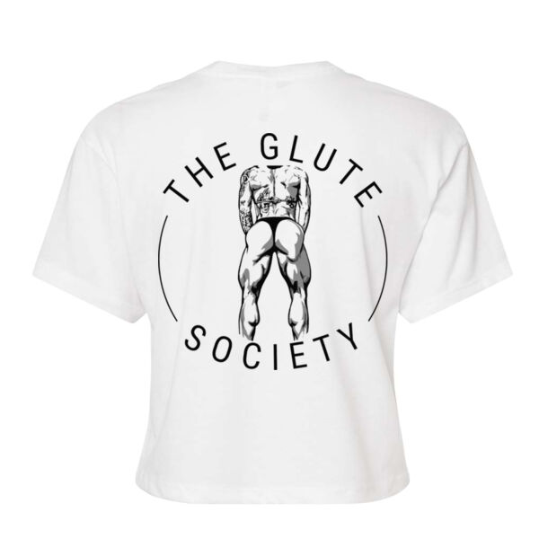 GLUTE SOCIETY - WOMEN'S CROP T-SHIRT - $MA6ECG$ Thumbnail