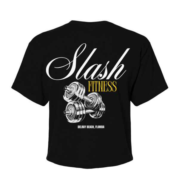 SLASH FITNESS WEIGHTS - WOMEN'S CROP T-SHIRT - $5HVTG6$ Thumbnail